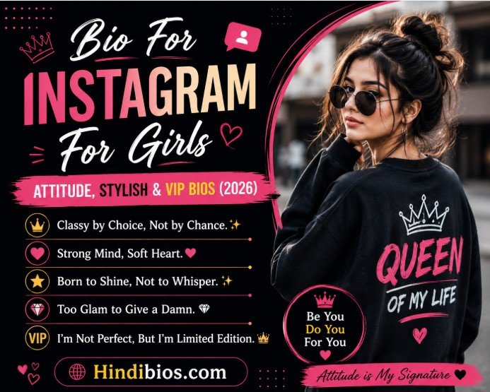 [499+] Bio For Instagram For Girls: Attitude, Stylish & Vip Bios (2026)